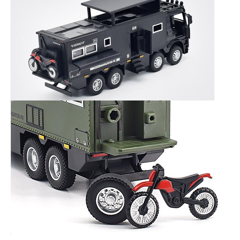Newao 1:32 Off-Road RV & Motorcycle Alloy Model with Lights & Sound