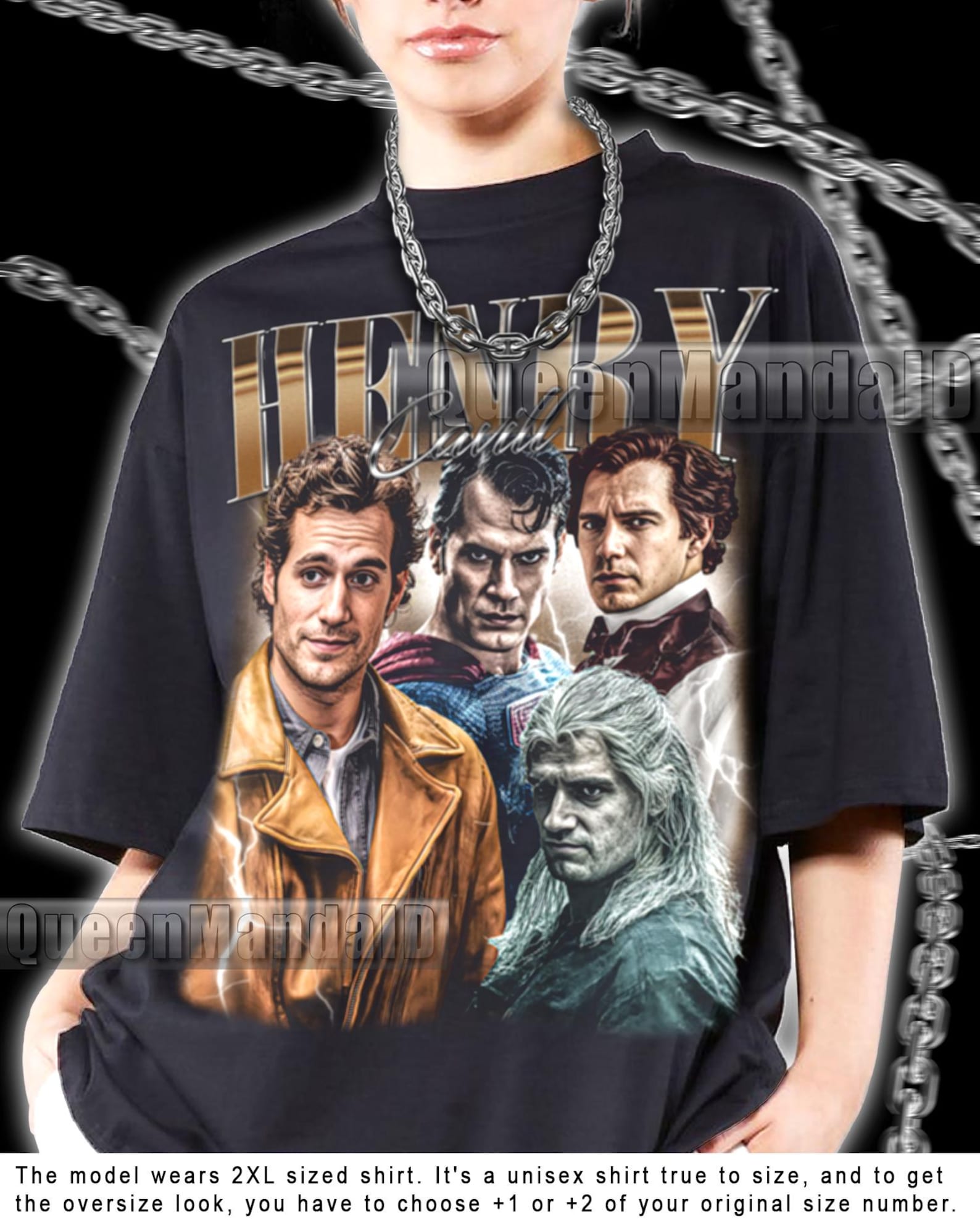 Henry Cavill Retro 90s Graphic Tee Shirt (PK170) 4XL