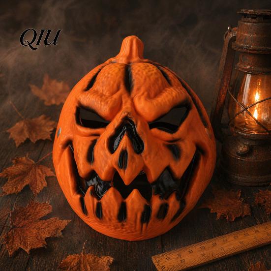 Eye Catching Party Mask Halloween Pumpkin Mask, 3D Spooky Jack O Lantern for Cosplay Party, Lightweight PU Foam Breathable Scary Face Adults