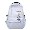Letter Lightweight Nylon Student Backpack With Zipper Closure For High School And College Daily Use