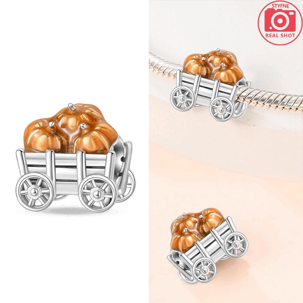 Autumn Harvest Series Squirrel Maple Leaf Pumpkin Copper Charms Pendants Fitoriginal Bracelets Diy Jewelry