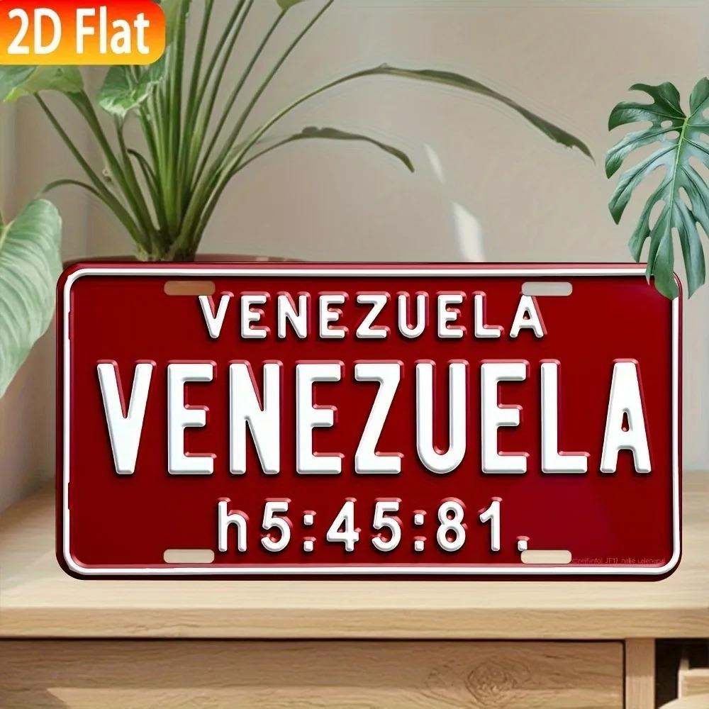 Custom 2D Flat Aluminum License Plate 6x12In Retro Metal Plate for Home Bar Garage Wall Decor