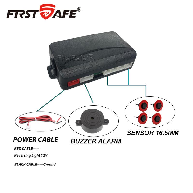 Parking Sensor 6 Colors 16.5mm Flat Sensor Reverse Radar Sound Buzzer Alarm Sound