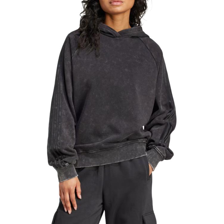 adidas Washed Out Boyfriend Fit Hoodie Black IW3415