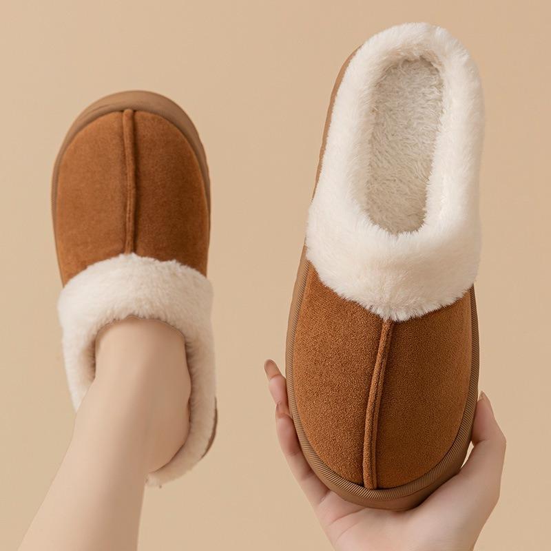 Couple Cotton Slippers Women's Autumn and Winter New Indoor Home Non-slip Thick Bottom Plush Warm Plush Slippers Men's
