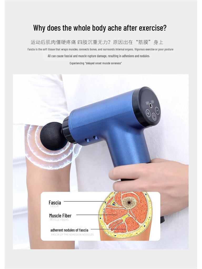 Electric Multifunctional Sports Massage Gun for Deep Muscle Relaxation and Yoga