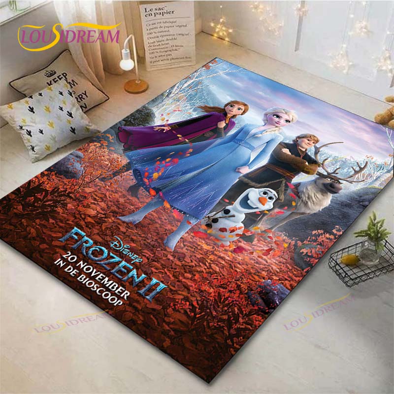 Frozen Anime Carpet Living Room Bedroom Bedside Mat Study Room Computer Chair Home Fashion Floor Mat Area Rug