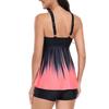 2025 Women's Gradient Tankini Set with Boyshorts - European & American Style