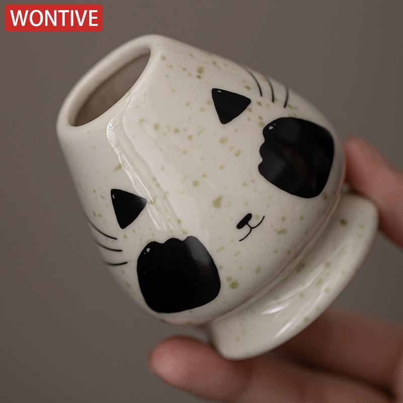 2-8 Niedliches Tier Matcha Tee Set Schneebesenständer Teebesen Zeremonie Matcha Schale Mühle Pinsel Teezubehör Halter Teezubereitungszubehör