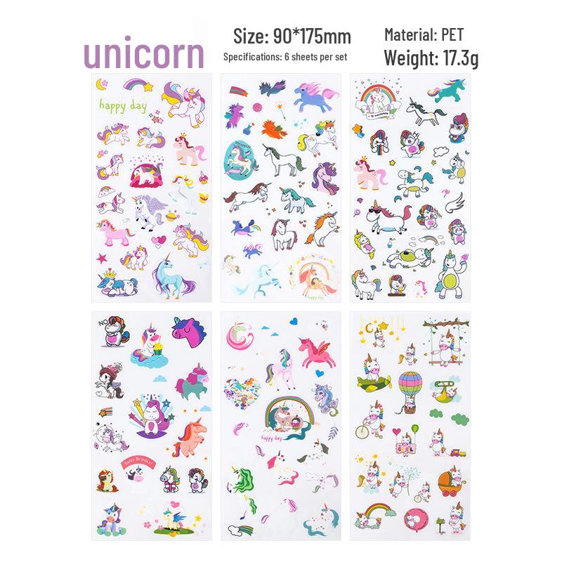 Korean Cartoon Animal Transparent PVC Stickers for Diaries and Baby Growth Journals