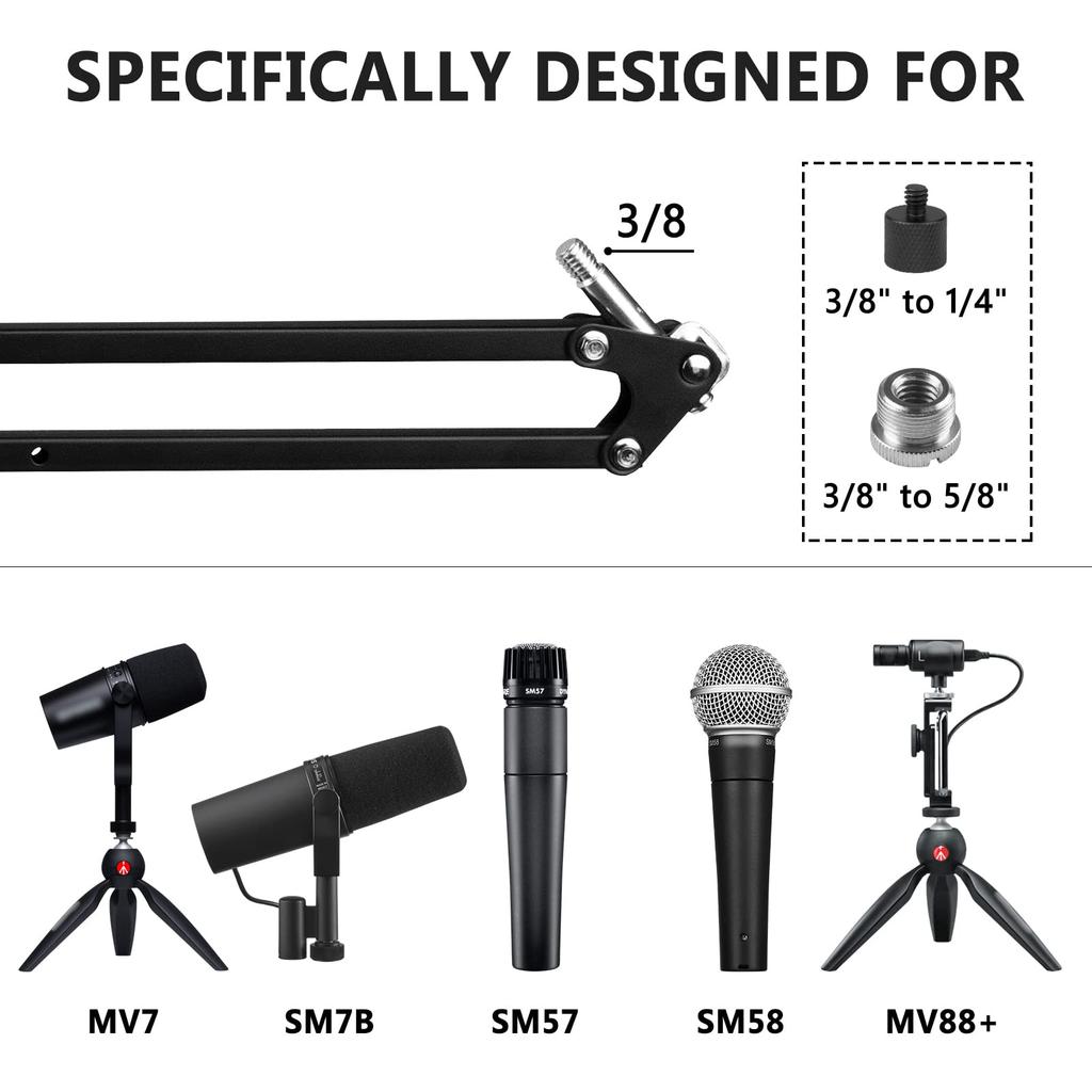 GEEKRIA Microphone Arm for Creators