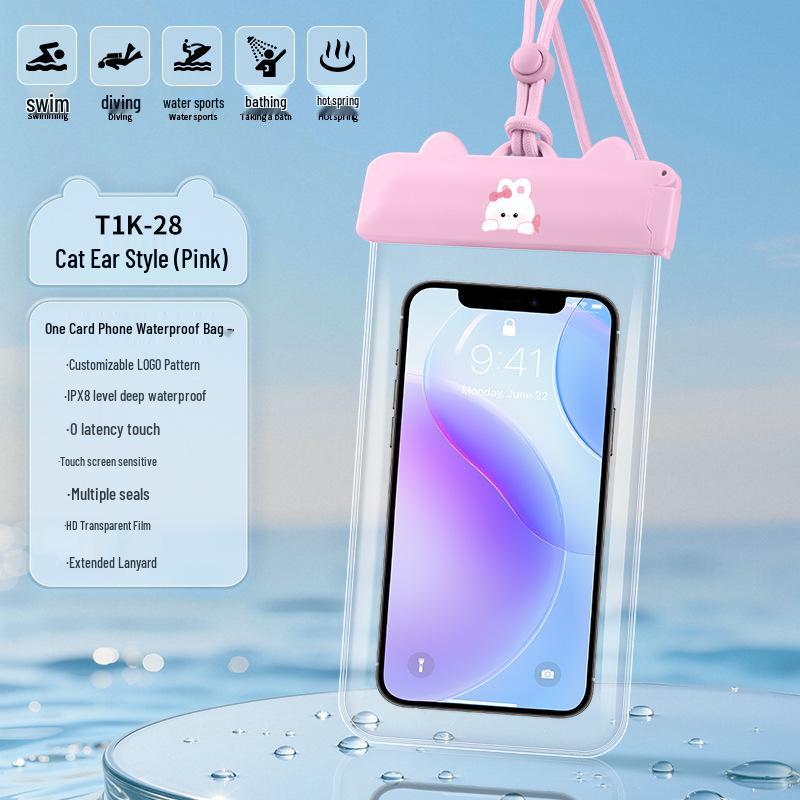 X8 Cartoon TPU Waterproof Floating Phone Case - Touchscreen Compatible for Swimming & Rafting