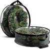 24 Inch Wreath Storage Bag: Water-Resistant PVC with Clear Window - Dual Zipper Design for Christmas Holiday Decorations Organization