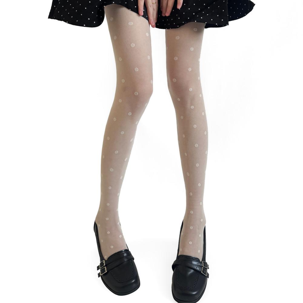 Polka Dot Tights Pantyhose Women Dot Jacquard Body Stockings Women Tights Sexy Lingerie Ultra-Thin Thigh High Stocking Pantyhose
