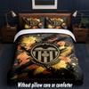 Valencia FC Design Bed Bedding Set 1 Duvet Cover + 2 Pillowcases Soft Breathable Household Bed Linens
