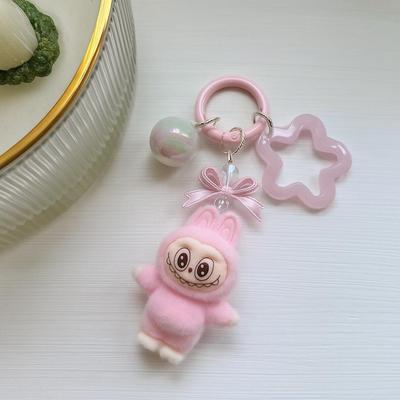 Doll Flocking Vinyl Mobile Phone Lanyard Keychain Y2k Cute Bag Pendant