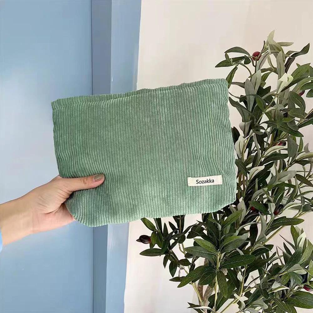 Kadife Seyahat Kozmetik Çantası Taşınabilir Makyaj Saklama Çantası Çantalar Kadın Büyük Kapasiteli Fermuar Makyaj Organizatör Depolama Debriyaj