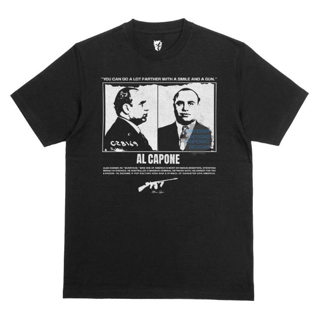 Mugshot Shirt, Al Capone T-Shirt, Mob Mugshot, Mobster Mafia, Y2K Streetwear Tee L