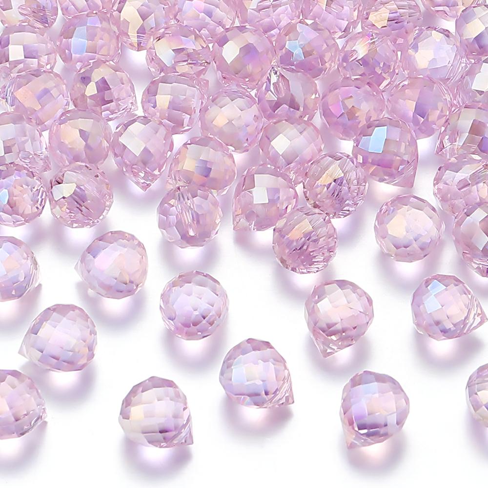 50pcs Strawberry Crystal Beads Colorful Faceted Glass Loose Spacer Beads For Jewelry Making DIY Necklace Bracelets Accessories