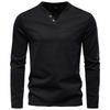 Men's Slim-fit V-neck Long-sleeved Casual T-shirt