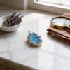 Natural Crystal Pendant Necklace With Gold Plated Edges For Boho Jewelry Enthusiasts