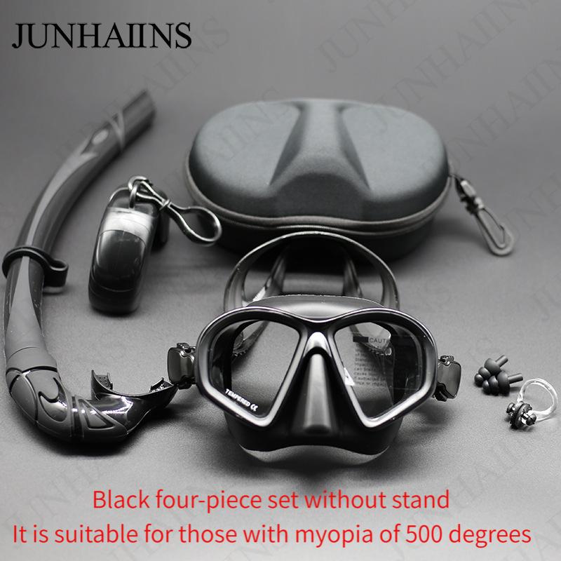 Low Volume Freediving Snorkeling Mask Anti-Fog Tempered Glass Soft Silicone Myopia Available Scuba Diving Goggles for Men Women