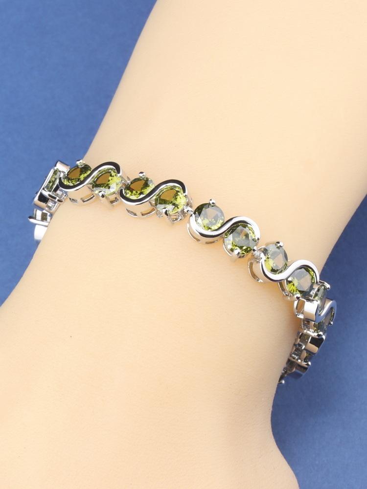 Original Feiner Schmuck & Accessoire 10-Farben Zirkon Italienisches Charm-Armband für Frauen/Mädchen Mode Geschenk