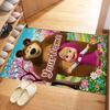 Masha Bear Customizable Name Floor Mat Design for Game Room Balcony Decorate Room Dormitory Antislip Carpet Office Home Decor Spiritual Gift