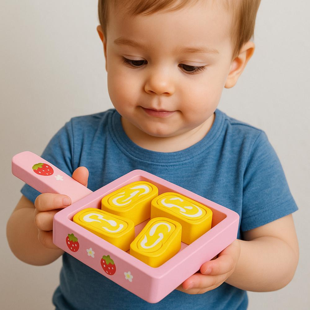 

Wooden Simulation Food Toys Cooking Role Play Kitchen Pretend Toy Toddlers Boys Girls рожевий