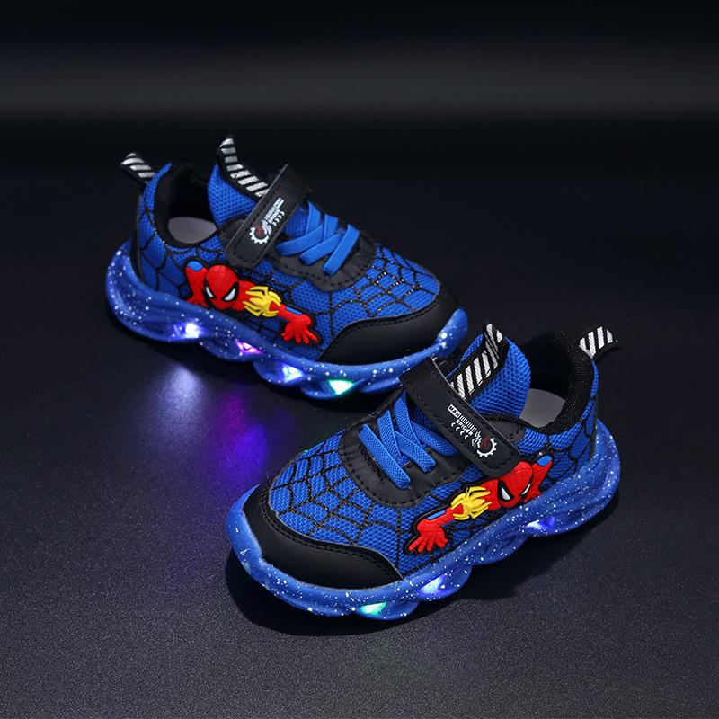 Scarpe da ginnastica luminose per ragazzo Spider-Man 2022 con luci