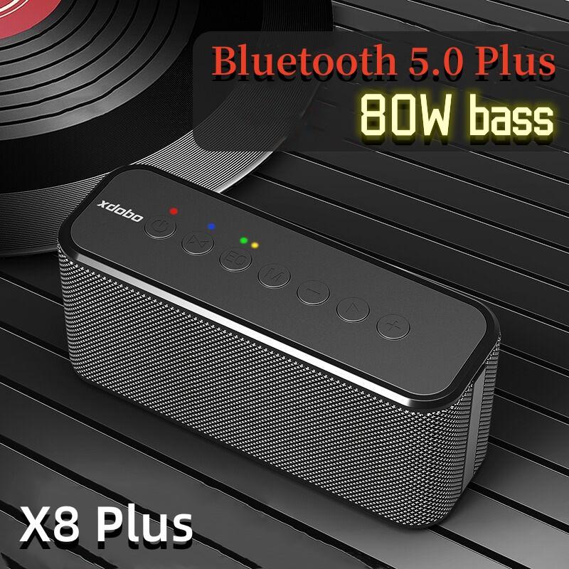 

Xdobo X8 PLUS 3D объемный звук мини-динамик Bluetooth 80 Вт Высококачественный открытый портативный водонепроницаемый мобильный зарядный TWS TF Audio