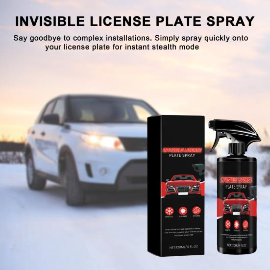 

Yousheng 120ml Car License Plate Number Invisible Sprayer Speed Camera Deterrent Spray Easy to Use Long-Lasting Effect License Plate Privacy Spray
