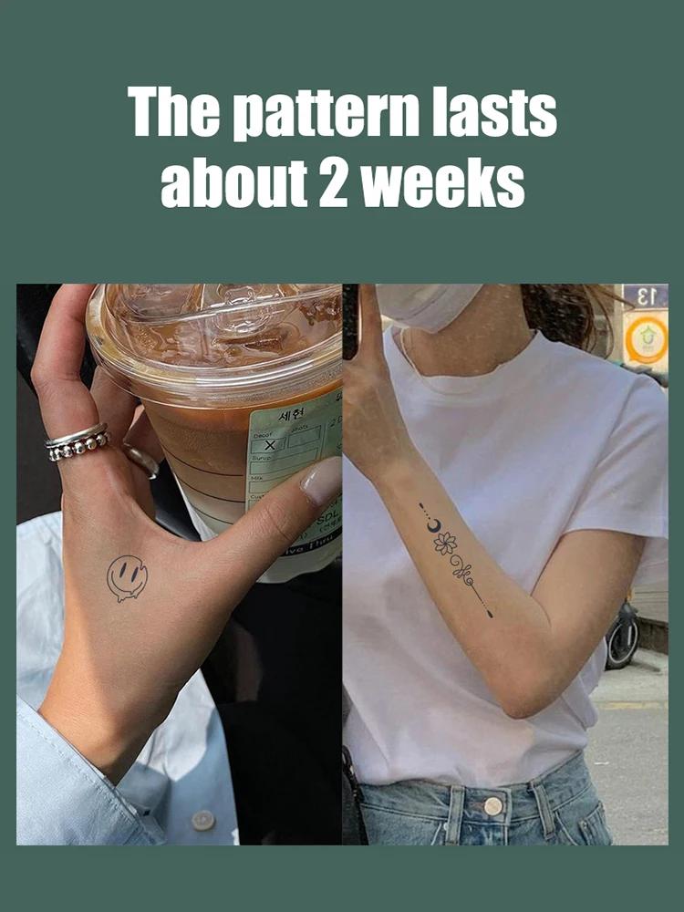 

5 листов по 77 тату-стикеров со свежим растительным соком, неотражающие полуперманентные водостойкие одноразовые милые тату-узоры