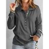 IHUASU Moda Donna Casual Manica Lunga Scollo a V Bluse e Camicie