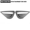 For Tesla Model Y -2024 Accessories Front Bumper Fog Light Cover Frame Trim ABS Car Lamp Shell Guard Decoration