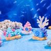 Colorful Aquarium Decoration, Conch Shell House Shaped Fish Tank Decoration Ornament, Resin Tabletop Display Home Decor, Betta Fish Tank Accessory