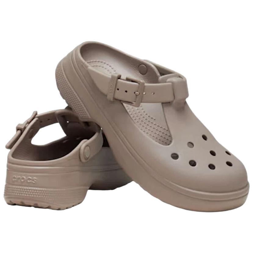 Crocs Mary Jane Clog Einfache Bequeme Clogs Damen Clogs Hellbraun 210581-214