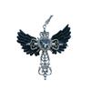 Elegant Gothic Y2k Cross Necklace With Olink Chain And Unique Angel Design Wing