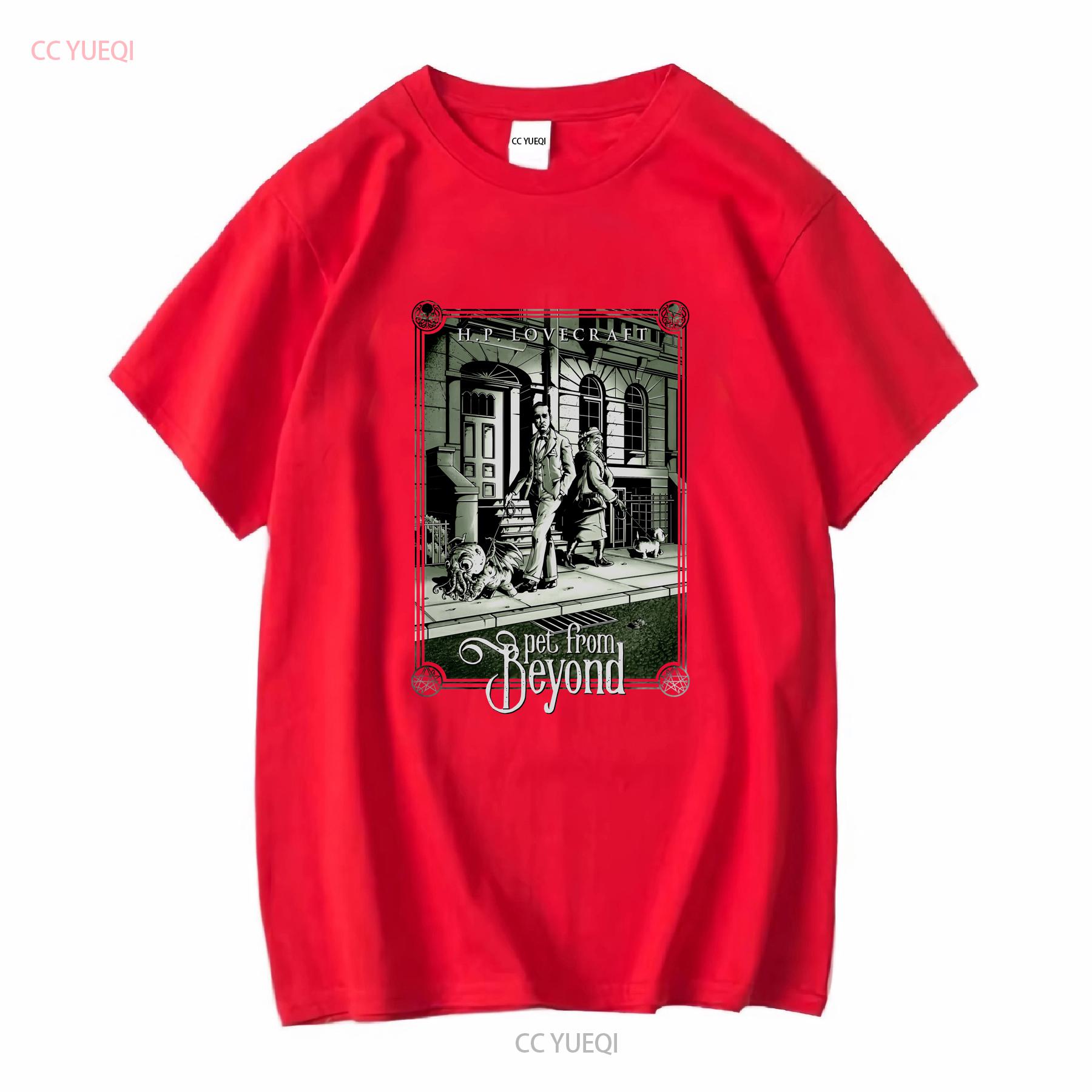 H P LOVECRAFT CTHULHU T Shirt Mythos Horror Writer Classic Goth Dark vintage Washed homme fashion Versatile Comfortable S