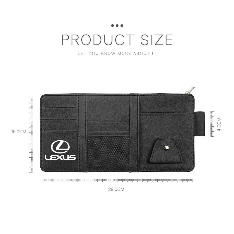 Úložný sáček na karty do sluneční clony auta Klip na brýle Držák na telefon Pro Lexus F SPORT ES UX 300e GS GX IS LS LX CT LC LBX NX RX 350h 450h