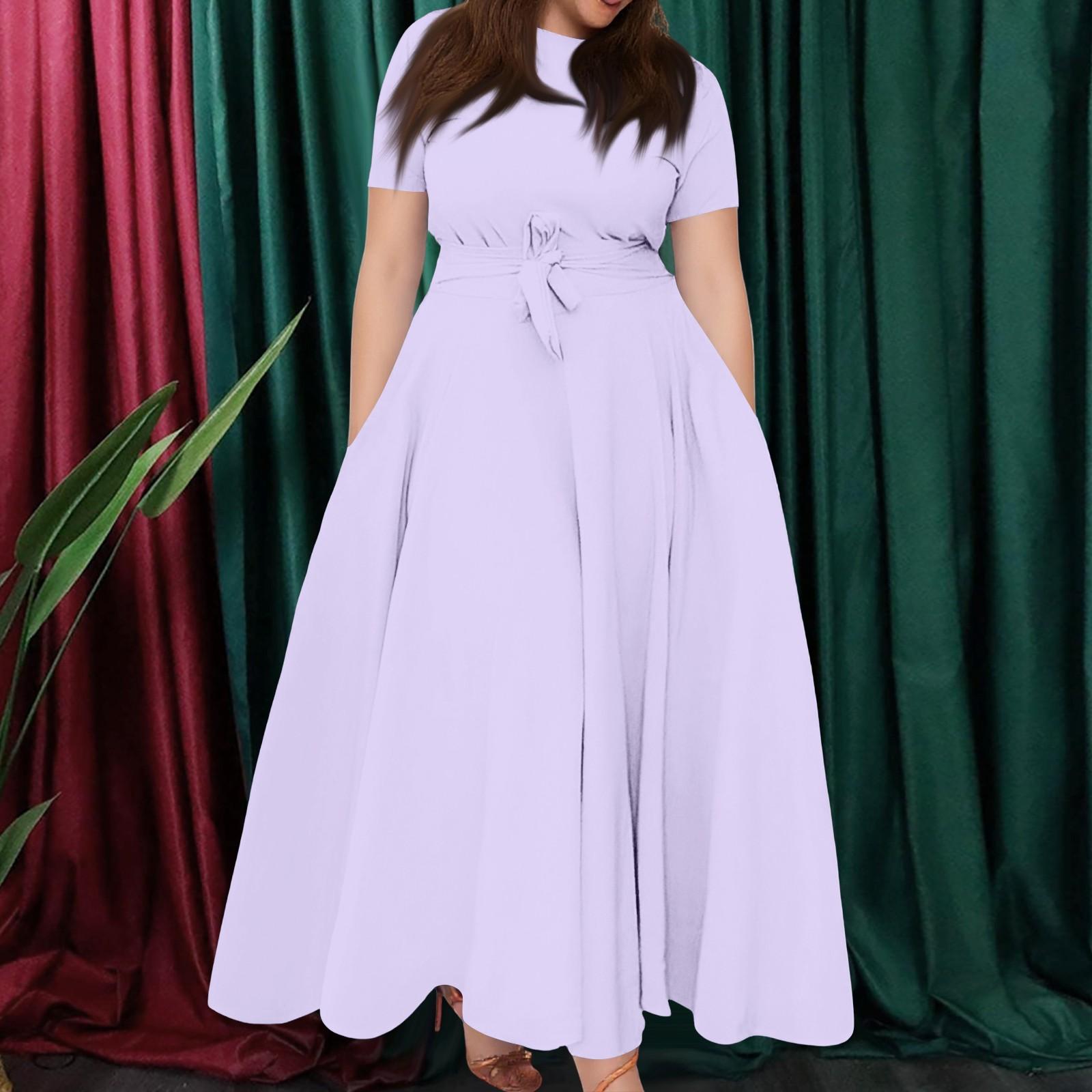 

Женское повседневное модное свободное платье большого размера с круглым вырезом и короткими рукавами на бретелях XXL