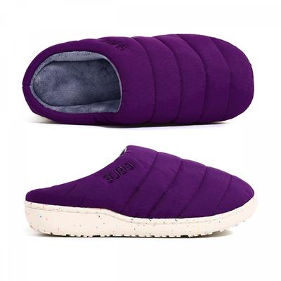 Subu Subu Re  Purple  Sr 03  Recycled Down Brushed Padded Slippers