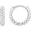 PAVOI 14K Gold Plated 925 Sterling Silver Post Twisted Huggie Earring | Women's Mini Hoop Earrings