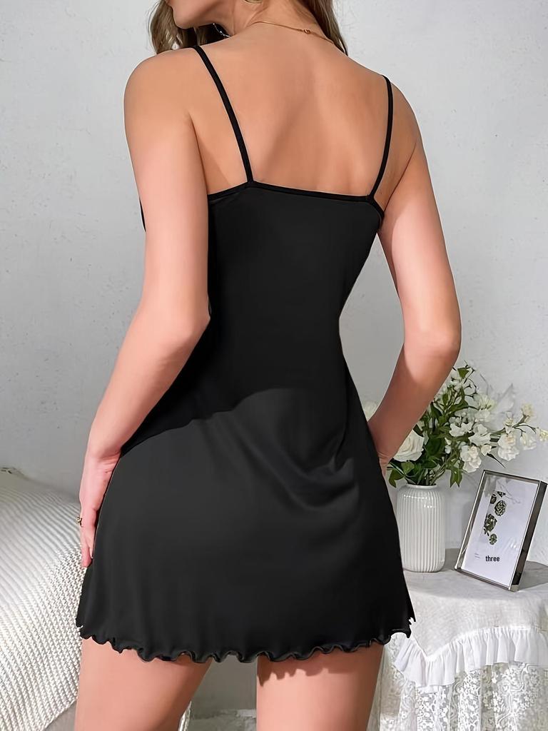 Summer Women's Printed Strappy Mini Dress: Casual, Comfortable, Sexy Nightgown