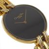 Dior Bagira Watches 46.154.3 blackDial Plated Gold Quartz Analog display Women Used