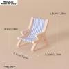 Multicolors Foldable Beach Chair Model Plastic Doll Summer Vacation Chair  For OB11 Doll