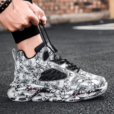 Men Casual Sneakers Graffiti Blade Platform Chunky Sneakers Men Sport Shoes Running Tennis Shoes Male Basketball Shoes Size 46