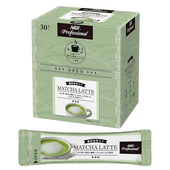 AGF Professional Rich Matcha Latte Single Serving 30 Sticks Powder B08VTDPT9B