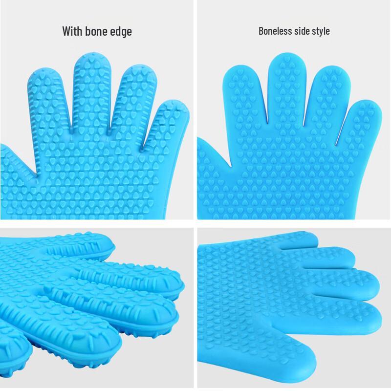 Chuyi7 Heart-Shaped Silicone Baking Gloves