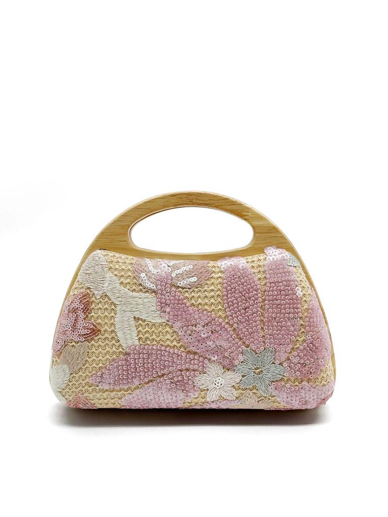 2025 Women's Embroidered Straw Sequin Handbag for Summer Outings and Picnics